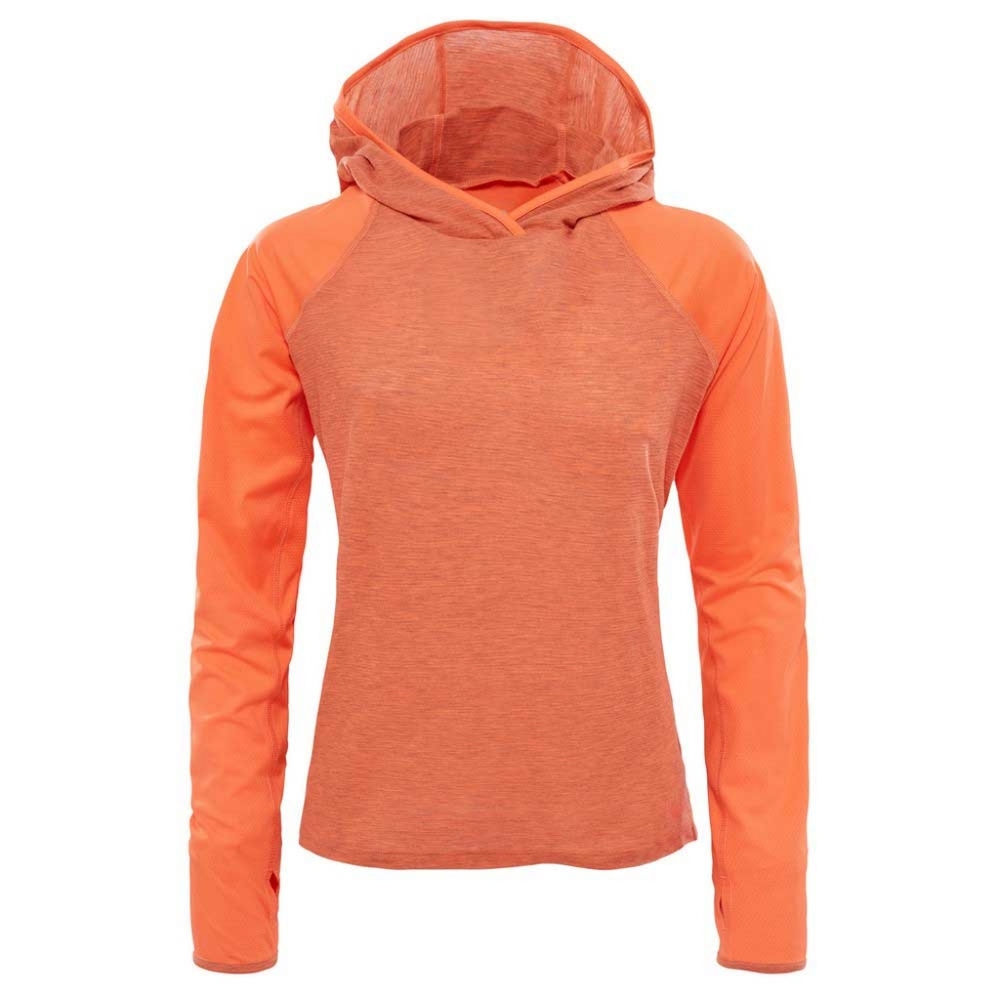 North Face Reactor Long Sleeve Shirt Flash Dry Medium Hooded Activewear …